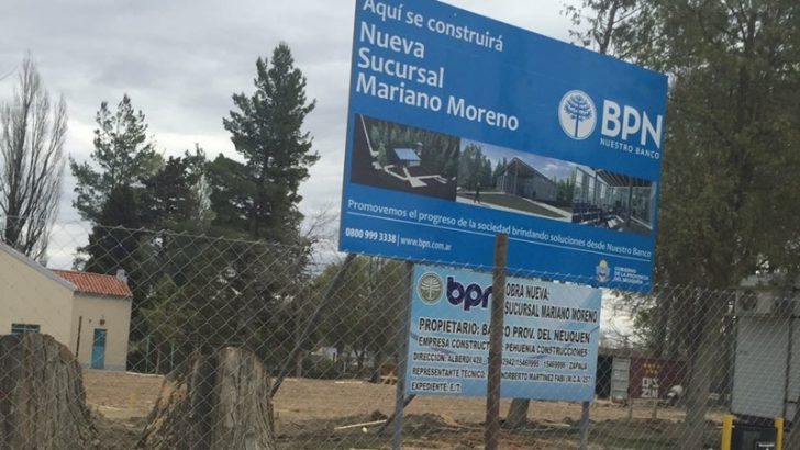 Está en marcha la construcción del BPN en Mariano Moreno