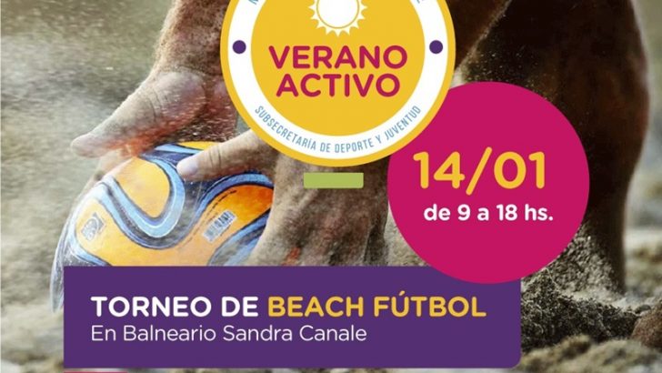 Habrá beach fútbol este domingo en el balneario Sandra Canale
