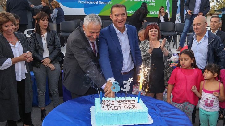 Gutiérrez participó de la celebración del 83° aniversario de Plottier