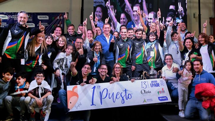 La provincia del Neuquén se consagró campeona de los Juegos Epade 2018