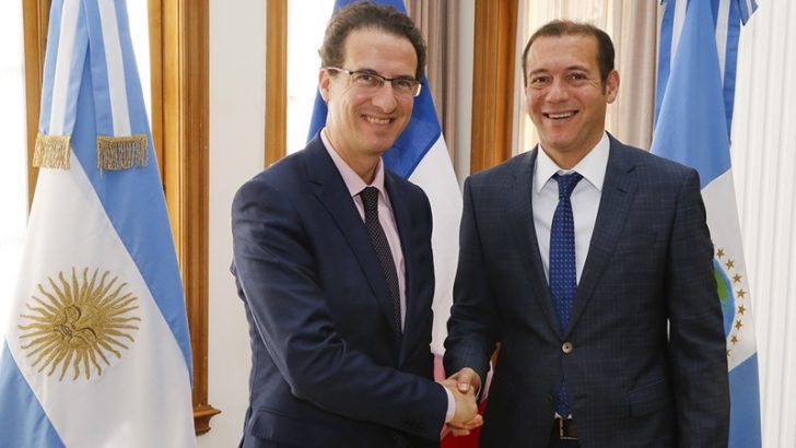 Gutiérrez recibió la visita protocolar del Cónsul de Francia en Buenos Aires