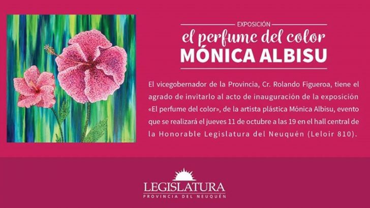 Mónica Albisu exhibe “El perfume del color” en la Legislatura