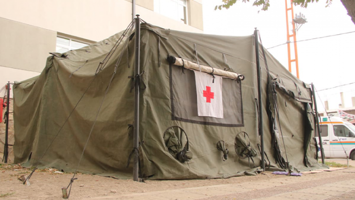 Zapala: El Ejército instaló un Hospital de Campaña para realizar hisopados