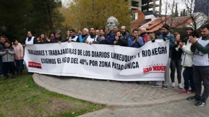 Paro y movilización de trabajadores de prensa de Neuquén y Río Negro