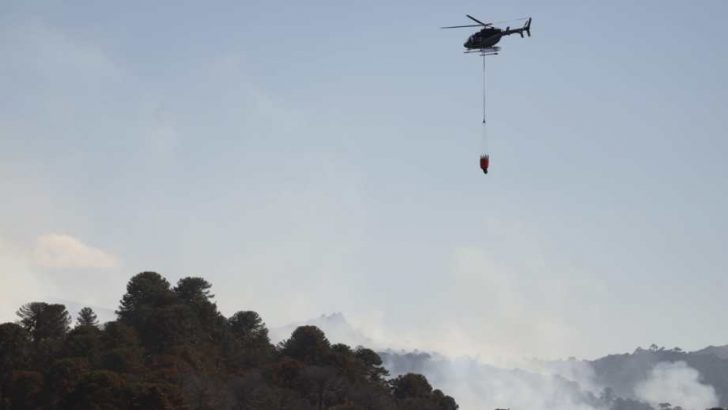 Cayó un helicóptero que combatía el incendio en Aluminé: dos muertos