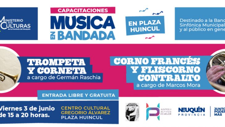 Nuevas capacitaciones a través de Música en Bandada en Plaza Huincul