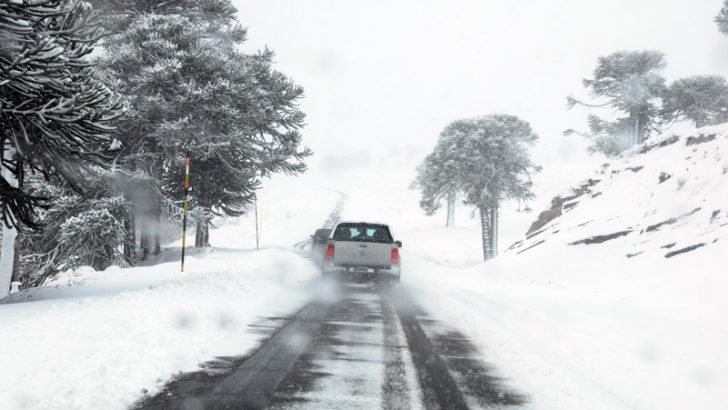 Estado de rutas a las 8 horas: precaución y portación de cadena por nieve