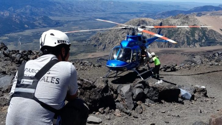 Finalizó con éxito el operativo rescate en el Volcán Lanín